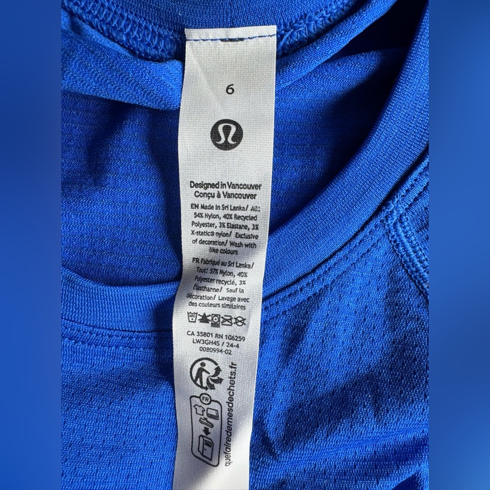 Swiftly Tech Cropped Long Sleeve 2.0 - Cerulean Blue - Picture 6 of 9